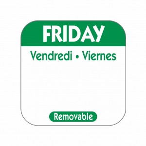 Friday Food Labels Green (1x1000 Roll)
