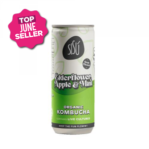 Sisu Elderflower, Apple and Mint Kombucha (24x250ml)
