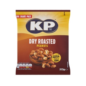 KP Dry Roasted Peanuts 6x375g