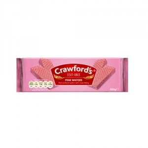 Crawfords Pink Wafers 12x100g