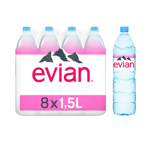 Evian Still Natural Mineral Water 8x1.5ltr