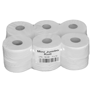 Mini Jumbo Toilet Rolls (1x12) (White)