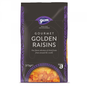 Gem Gourmet Golden Raisins 12x375g