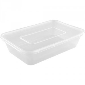 Shallow Food Container And Lid 650cc (1x250)