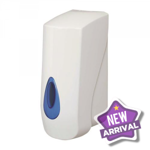 Modular 900ml Refillable Liquid Soap Dispenser w\Blue Teardrop (White)