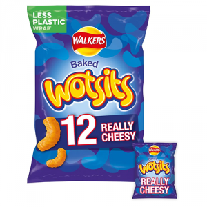 Walkers Wotsits Really Cheesy Multipack Snacks Crisps 12x16.5g