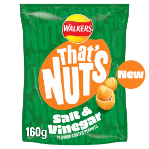 That’s Nuts Walkers Salt & Vinegar Sharing Coated Peanuts 8x160g