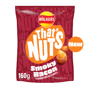 That’s Nuts Walkers Smoky Bacon Sharing Coated Peanuts 8x160g