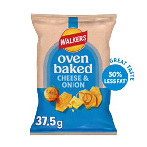 Walkers Baked Cheese & Onion Grab Bag Crisps 32x37.5g