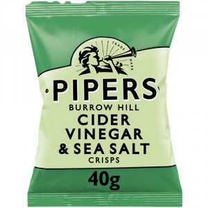 Pipers Seasalt & Cider Vinegar Crisps 24x40g