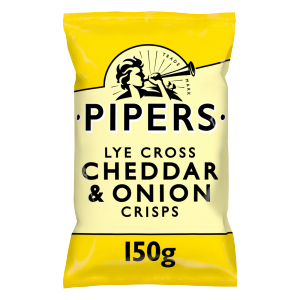 Pipers Lye Cross Cheddar & Onion Sharing Crisps 8 x 150g