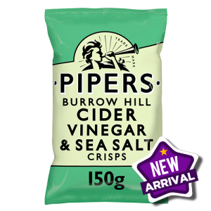 Pipers Burrow Hill Cider Vinegar & Sea Salt Sharing Crisps 8 x 150g