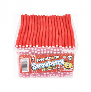 Strawberry Pencils 10p 1x8 Tubs