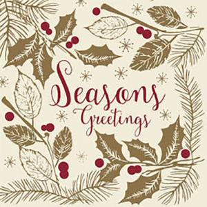 2ply Seasons Greetings Napkin 1000 (30cm)