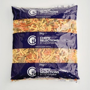 Chefs' Selections Fusilli Tricolor Pasta 4x3kg