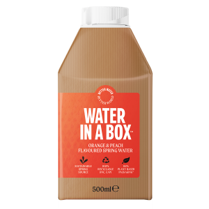 Water in a Box Orange & Peach Spring Water 12x500ml