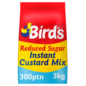 Birds Reduced Sugar Instant Custard Mix 4x3kg