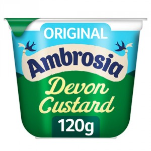 Ambrosia Banana Flavour Custard Pots - Pack Of 12 X 120g, Gluten Free