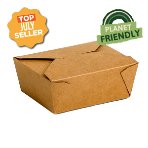 Brown Kraft Leakproof Food Container NO.8 1x300 (150x120x65mm)