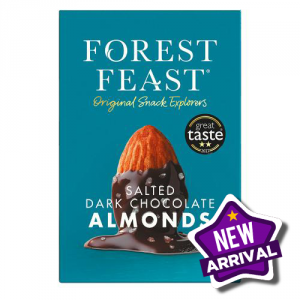 Forest Feast Salted Dark Chocolate Almonds 6x140g (Gift Cube)