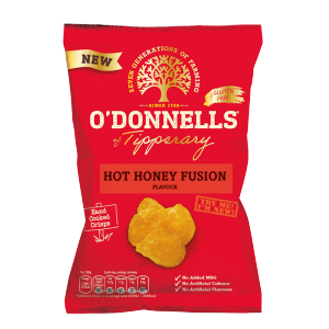 O'Donnells Hot Honey Fusion Hand cooked crisps 32x44g