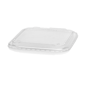 Clear PET Square Lid for Black Kraft 1320ml 1x300