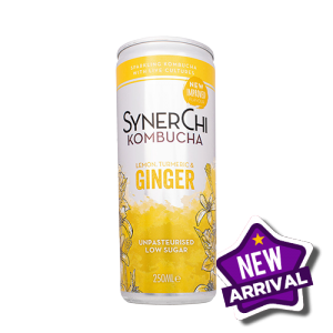 Synerchi Ginger & Lemon Kombucha 12x250ml Can