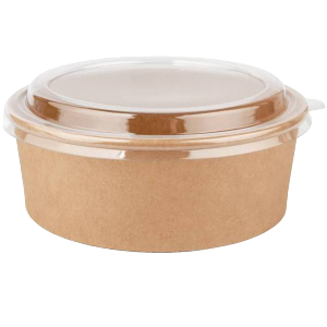 Round Clear Lid for Kraft Salad Bowl 1300ml